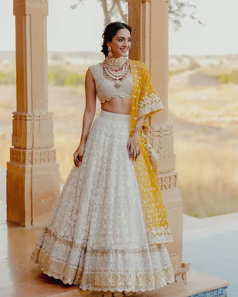 FABPIXEL Embroidered Lehenga